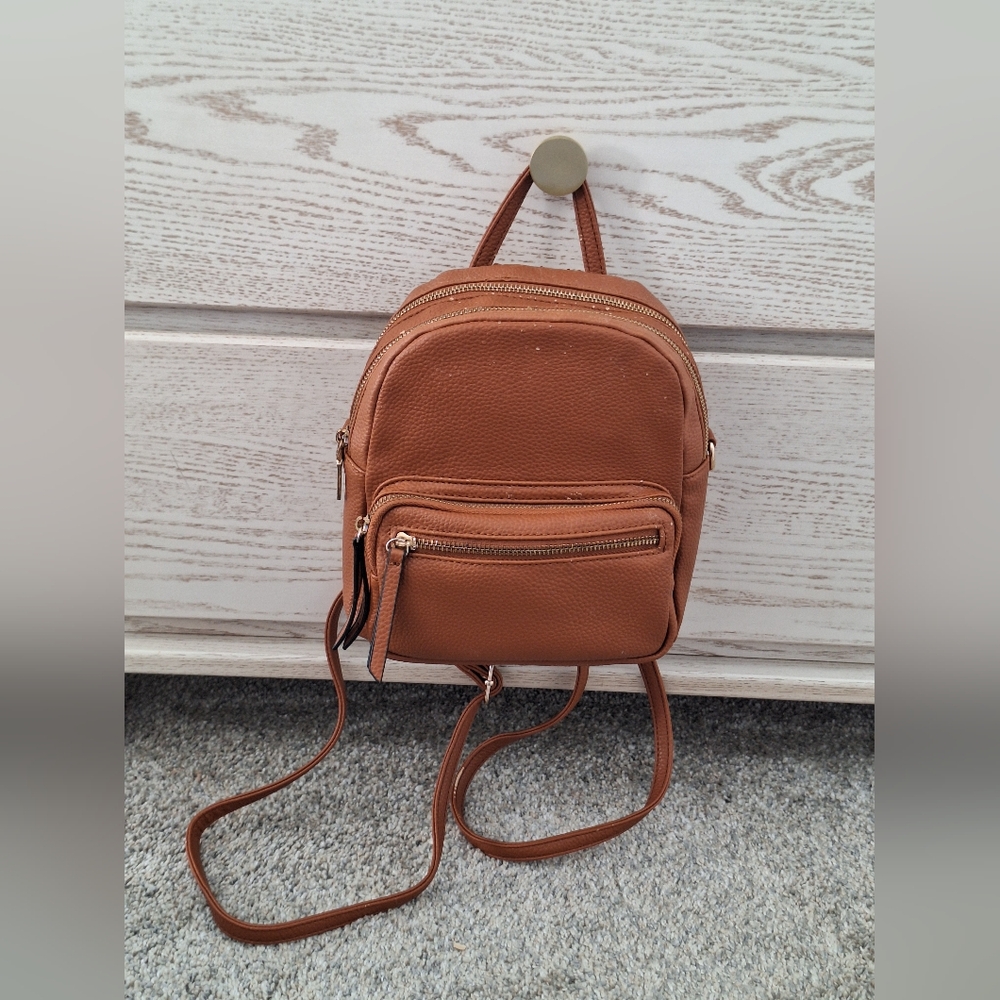 Brown Leather Backpack